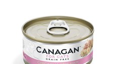 CANAGAN, Pui și Șuncă, conservă hrană umedă fără cereale pisici junior & adult, (în suc propriu), 75g