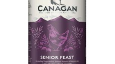 CANAGAN Senior Feast, XS-XL, Pui, conservă hrană umedă fără cereale câini senior, (în supă), 400g