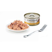 CANAGAN, Ton și Pui, conservă hrană umedă fără cereale pisici junior & adult, (în suc propriu), 75g - 4