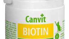 CANVIT Biotin, supliment piele & blană pisici, flacon, 100g
