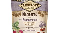 CARNILOVE Crunchy Snack, Macrou cu Zmeură, recompense funcționale fără cereale câini, imunitate, 200g