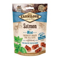 CARNILOVE Crunchy Snack, Somon cu Mentă, recompense funcţionale fără cereale pisici, sensibilităţi dentare, 50g - 1