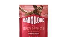 Carnilove pate umed fara cereale pentru caini, curcan si vanat, 300 g, XS-XL