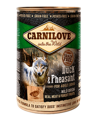 CARNILOVE, Rață și Fazan, conservă hrană umedă fără cereale câini, (în aspic), 400g - 2