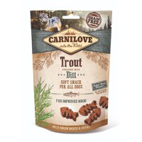CARNILOVE Semi Moist Snack, Păstrăv cu Mărar, recompense funcționale fără cereale câini, antistres, 200g - 1