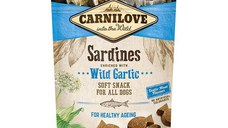CARNILOVE Semi Moist Snack, Sardine cu Usturoi Sălbatic, recompense funcționale fără cereale câini seniori, 200g