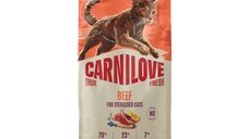Carnilove True Fresh Sterilised cu vita, hrana uscata fara cereale pentru pisici sterilizate, 400 g