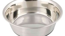 Castron Antiderapant pentru Câini TRIXIE din Inox, Rotund, Argintiu, S-M (1L, ⌀17cm)