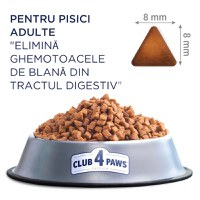 CLUB 4 PAWS Hairball Control, Găină, hrană uscată pisici, limitarea ghemurilor de blană, 2kg - 6