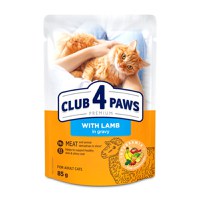 CLUB 4 PAWS, Miel, plic hrană umedă pisici, (în sos), 85g - 1