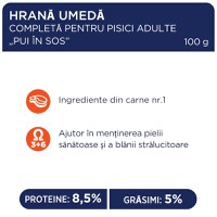 CLUB 4 PAWS Premium, Pui, hrană umedă pisici, (în sos) CLUB 4 PAWS Premium, Pasăre, plic hrană umedă pisici, (în sos), 100g - 5