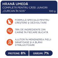 CLUB 4 PAWS Premium Puppy, Curcan, hrană umedă câini junior, (în sos) CLUB 4 PAWS Premium Puppies, XS-XL, Curcan, plic hrană umedă câini junior, (în sos), 100g - 5