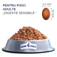 CLUB 4 PAWS Premium Sensitive Digestion, Pui, hrană uscată pisici, sistem digestiv, 14kg - 5