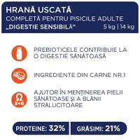 CLUB 4 PAWS Premium Sensitive Digestion, Pui, hrană uscată pisici, sistem digestiv, 14kg - 4