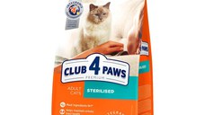 CLUB 4 PAWS Premium Sterilised, Pui, hrană uscată pisici sterilizate, 2kg