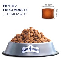 CLUB 4 PAWS Premium Sterilised, Pui, hrană uscată pisici sterilizate, 2kg - 4