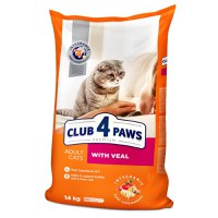 CLUB 4 PAWS Premium, Vită, hrană uscată pisici, 14kg - 5