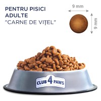 CLUB 4 PAWS Premium, Vită, hrană uscată pisici, 300g - 5