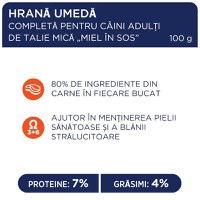 CLUB 4 PAWS Premium, XS-S, Miel, hrană umedă câini, (în sos) CLUB 4 PAWS Premium, XS-S, Miel, plic hrană umedă câini, (în sos), 100g - 4