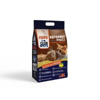 CLUB 4 PETS, Lămâie, așternut igienic pisici, peleți, tofu, aglomerant, ecologic, biodegradabil, 8l - 1