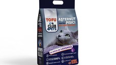 CLUB 4 PETS, Lavanda, așternut igienic pisici, peleți, tofu, aglomerant, ecologic, biodegradabil, 12l