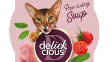 DELICKCIOUS Supă cu Pui și Roșii pentru Pisici, 80g