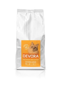 Devora Cat Grain Free Sterilized cu Curcan, Pui si Hering, 400 g - 2
