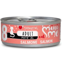 DISUGUAL Mini Me, Somon, conservă hrană umedă fără cereale pisici, (pate), 85g - 1