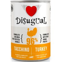 DISUGUAL Monoprotein, XS-XL, Curcan, conservă hrană umedă monoproteică fără cereale câini, (pate), 400g - 1