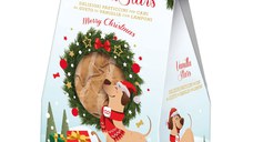 DOGGYEBAG Christmas Vanilla Stars, XS-XL, Vanilie și Zmeură, punguță recompense câini, 180g