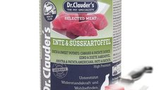 DR. CLAUDER'S Selected Meat Rață și Cartof Dulce, hrană umedă fără cereale pentru câini, 400g, XS-XL