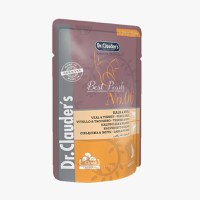 DR. CLAUDER'S, Vițel și Curcan, plic hrană umedă pisici, (în sos), 100g - 1