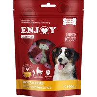 ENJOY Carnivore Biscuit Bits Twists, XS-XL, Pui, punguță recompense câini, 300g - 2