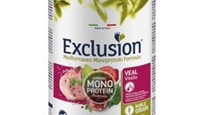 EXCLUSION Mediterraneo Monoprotein Vițel pentru Câini, Conservă Hrană Umedă, 400g, XS-XL