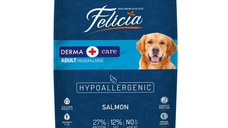 FELICIA Derma Care Adult Medium & Large, M-XL, Somon, hrană uscată conținut redus cereale câini, alergii, 15kg