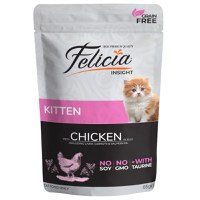 FELICIA Kitten, Pui și Ficat, plic hrană umedă fără cereale pisici junior, (în aspic), 85g - 1