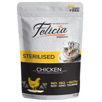 FELICIA Sterilised, Pui, plic hrană umedă fără cereale pisici sterilizate, (în aspic), 85g - 1