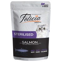 FELICIA Sterilised, Somon, plic hrană umedă fără cereale pisici sterilizate, (în aspic), 85g - 1