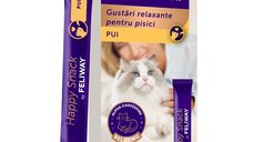 FELIWAY Happy Snack pentru Pisici cu Pui, Recompense Calmante pentru Sistem Nervos, 15g x 6 Plicuri