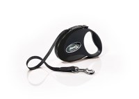 FLEXI Style, lesă retractabilă câini, nylon, negru, S(12kg, 3m) - 2