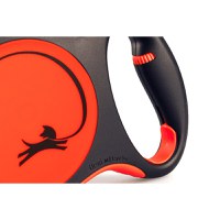 FLEXI Xtreme, lesă bandă retractabilă câini, nylon, portocaliu, L(65kg, 5m) - 6