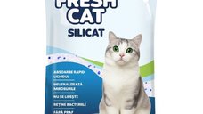 FRESH CAT Asezare Igienica pentru Pisici cu Granule de Silicat - Neutralizare Mirosuri, 3.8L