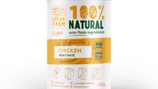 FRESH FARM Pui Smooth pentru Câini, Conservă Umidă, XS-XL, 400g