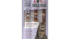 FRESH FARM Snackuri pentru Pisici cu Curcan, Punguță de 15g