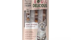 FRESH FARM Sticks cu Somon pentru Pisici, Recompense Delicioase, 15g