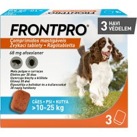 FRONTPRO, deparazitare externă câini, comprimate masticabile FRONTPRO, deparazitare externă câini, L(10 - 25kg), comprimate masticabile, 68mg x 3buc - 1