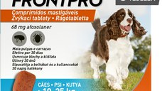 FRONTPRO, deparazitare externă câini, comprimate masticabile FRONTPRO, deparazitare externă câini, L(10 - 25kg), comprimate masticabile, 68mg x 3buc