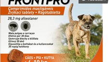 FRONTPRO, deparazitare externă câini, comprimate masticabile FRONTPRO, deparazitare externă câini, M(4 - 10kg), comprimate masticabile, 28mg x 3buc