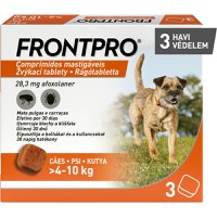 FRONTPRO, deparazitare externă câini, comprimate masticabile FRONTPRO, deparazitare externă câini, M(4 - 10kg), comprimate masticabile, 28mg x 3buc - 1