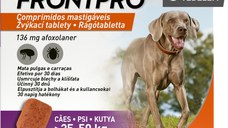 FRONTPRO, deparazitare externă câini, comprimate masticabile FRONTPRO, deparazitare externă câini, XL(25 - 50kg), comprimate masticabile, 136mg x 3buc